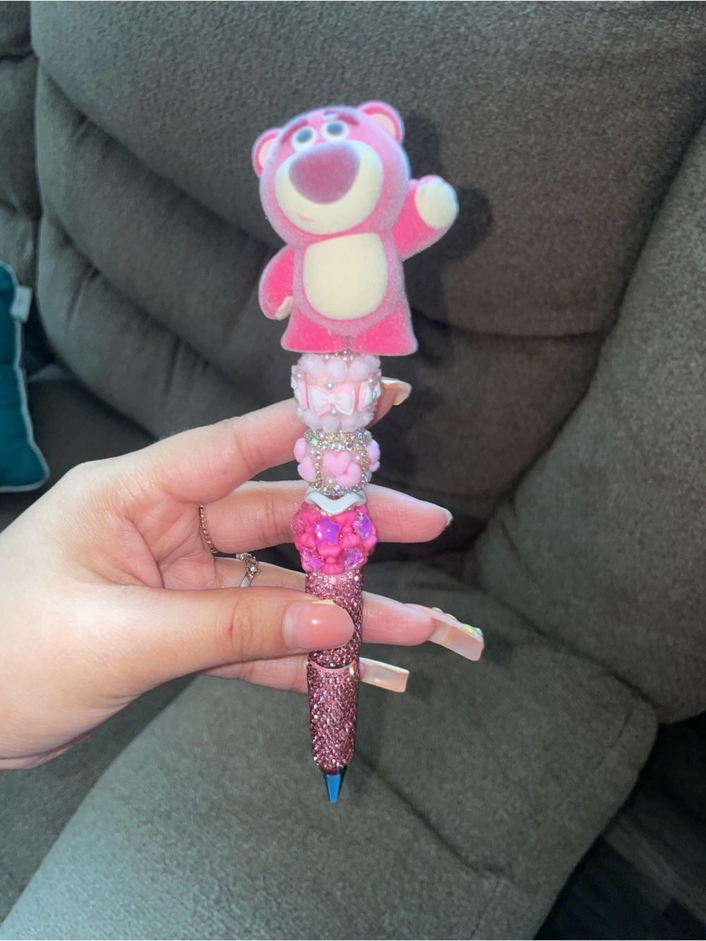 Lotso glittery pen with cute rhinestones kawaii #cute